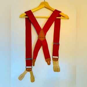 Carhartt Utility Suspenders Mens Red 2 Inch Strap Adjustable Button Holes Work